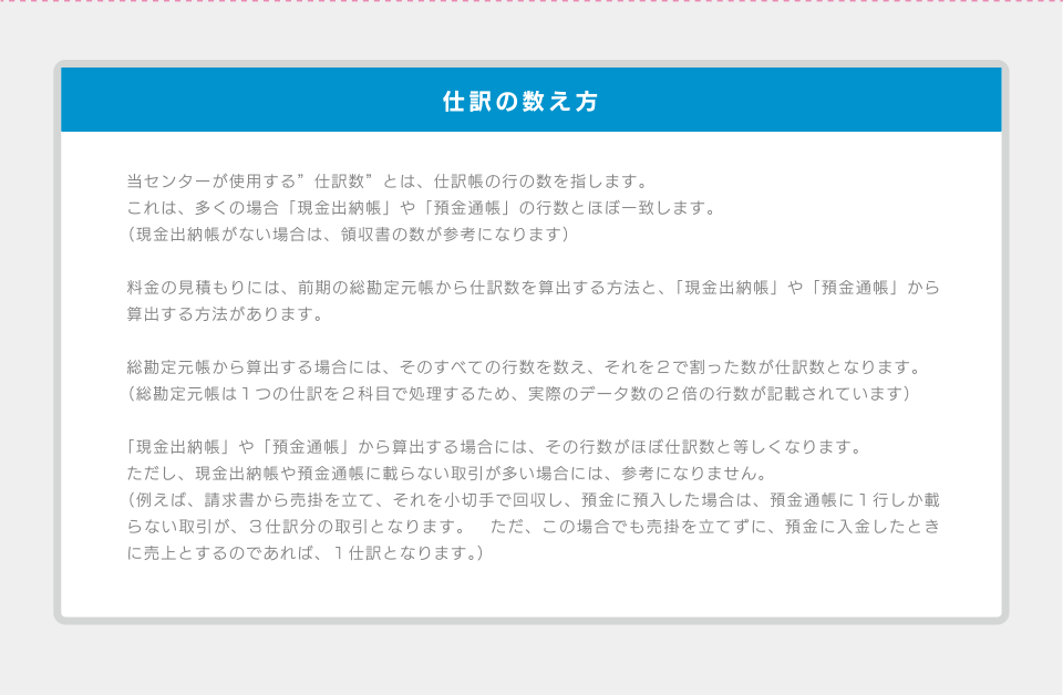 仕訳の数え方